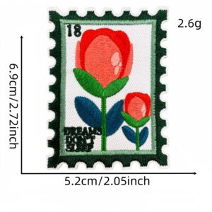Flower stamp cloth sticker #6
