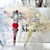 oly-6382416a430c105b1d8bfdf4a622dca9 Wholesale Decorative Beaded Ballpoint Pen with Large Bow - Chic Everyday Writing Accessory