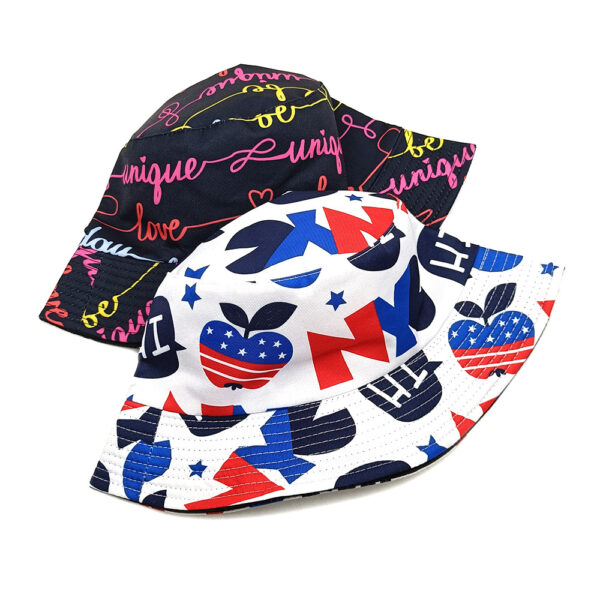 Wholesale Digital Print Flag Bucket Hat Fashion Sun Protection Hat for Outdoor Gift Boutique Accessory