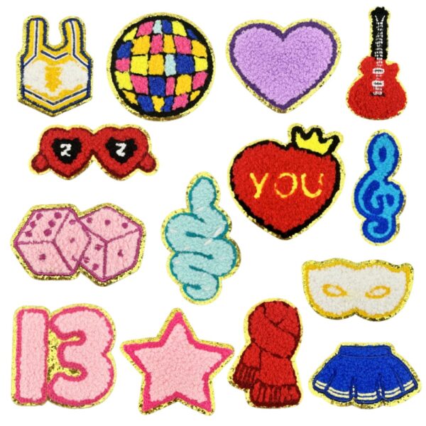 oly-639f4fa1fba63d3d97330bf0735657c3 Wholesale Embroidered Heart Guitar Patch Decorative Cloth Sticker Craft Supply