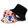 Wholesale Double Sided Love Pattern Fisherman Hat Sunscreen Outdoor Casual Bucket Hat