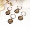 Wholesale Stylish 3D Flower Keychain Zinc Alloy Key Ring Gift Accessory