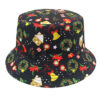 Wholesale Christmas Printed Bucket Hat for Women Sun Protection Casual Everyday Wear