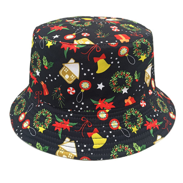Wholesale Christmas Printed Bucket Hat for Women Sun Protection Casual Everyday Wear