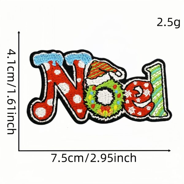 Wholesale Christmas Embroidered Patch Green Cartoon Series for DIY Clothing Decoration Decorative Accessories