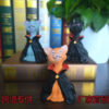 Wholesale Resin Halloween Meditating Cat in Black Robe Statue Home Decor Gift