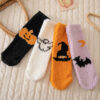 oly-63d48594d2a581a874c37d5fb94cf115 Wholesale Thick Fleece Mid Calf Socks for Winter Halloween Cartoon Casual Everyday Wear