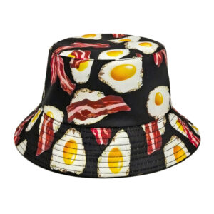 oly-63e5e6599ac24233368658f18c5550e2 Wholesale Egg Pattern Print Sun Protection Unisex Bucket Hat for Outdoor Travel