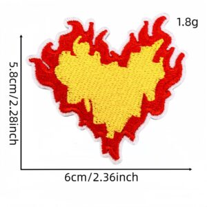 Flame love cloth sticker 6#
