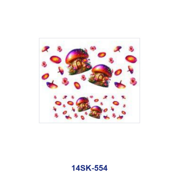 oly-63fe001b310e0394c9fc1f100ee345ef Wholesale 2/4/8pcs Fantasy Fairy Mushroom Cottage Print Mini Cup Keychain Sticker