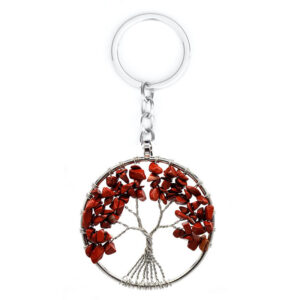 Red stone round scattered style