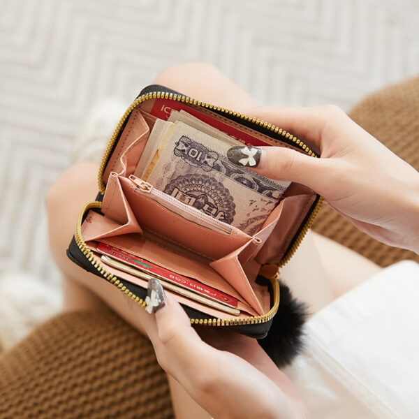Wholesale Women's Butterfly Pu Leather Wallet with Fluffy Ball - Trendy Fashion Accessory for Everyday Use