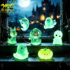 Wholesale Resin Halloween Luminous Ghost Pumpkin Figurine Decorative Ornament Gift