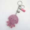 Wholesale Sea Cartoon Octopus Crystal Rhinestone Keychain Zinc Alloy Bag Charm Gift