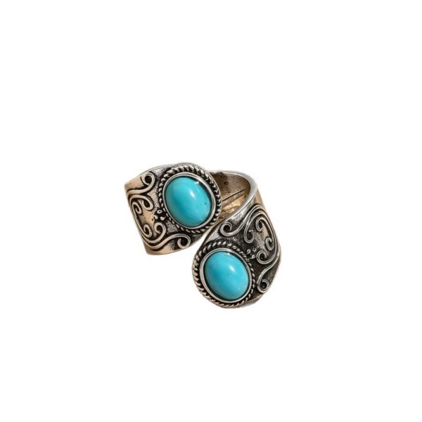 Wholesale Vintage Flower Carved Open Ring, Silver Alloy, Unisex Fashion Accessory for Resale