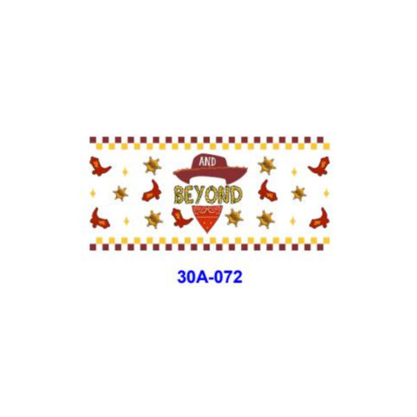 oly-64301ec9e5f715e3c4bcae7fc9dc7667 Wholesale 5pcs Western Cowboy Space Text 16oz Cup UV DTF Wraps OLY Exclusive