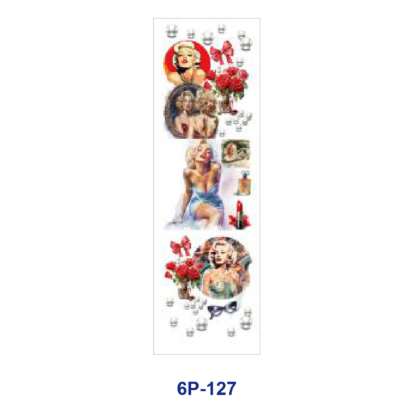 Wholesale 2/8/16pcs UV DTF Stickers Vintage Pin-up Lady Floral Wine Car Print Pen and Bookmark Stickers OLY Exclusive