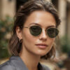 Wholesale Retro Metal Oval Sunglasses UV400 Unisex Fashion Accessory for Outdoor