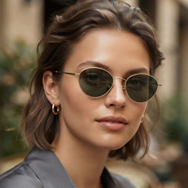 Wholesale Retro Metal Oval Sunglasses UV400 Unisex Fashion Accessory for Outdoor