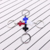 Wholesale White Natural Stone Cross Keychain Lovable Key Ring for Boutique Resale