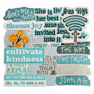Wholesale Iron On Embroidered Cloth Patch with Cartoon English Quotes DIY Fashion Accessory