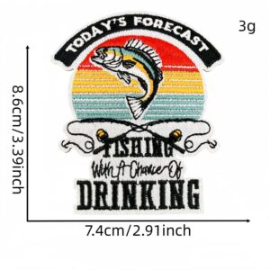 Fishing theme cloth stickers 18 #