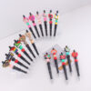 oly-6476c9f577398add88f2320b20316d39 Wholesale Handmade Rainbow DIY Beaded Pen - Silicone & Plastic Beads, Craft Supply & Teacher Gift