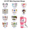 Wholesale 8pcs Fantasy Creature Rainbow Hand Drawn Figure Casual Text Decor Mini Cup Keychain Sticker OLY Exclusive