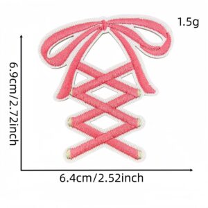 Cartoon black and pink fabric patch 7#