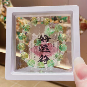 Green patterned butterfly bracelet (boxed)