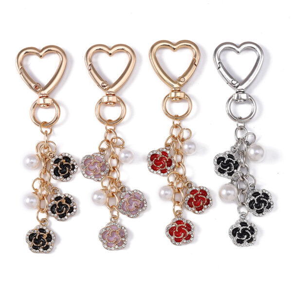 Wholesale Pearl and Rhinestone Keychain Bag Charm Fashion Accessory for Gift Boutique Resale