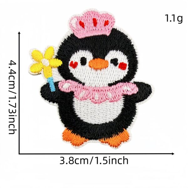 oly-64c42732b0a410088150eefcccb03346 Wholesale Trendy Cartoon Penguin Embroidered Cloth Patch Set 9pcs Polyester Thread Decorative Accessory for DIY