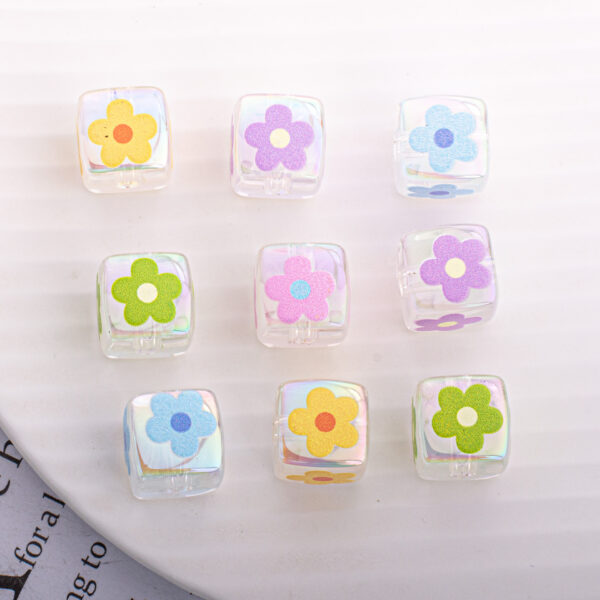 oly-64ca1871908c72c96ba6e8e7a73cf104 Wholesale 14mm Blue UV Plated Acrylic Dice Beads for DIY Jewelry Trendy Loose Beads for Keychain Accessories