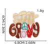 oly-64cb32adf7f4cdeda87245b6cc372bb6 Wholesale Bohemian Embroidered Patches with Yellow Cartoon Letters Polyester Fabric Bag Coat DIY Accessory