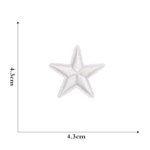White five-pointed star small size cloth stickers