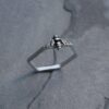 oly-64e1fcc9f76538212e169ff23175a714 Wholesale Silver Hexagonal Bee Ring, Retro Alloy Fashion Accessory, Boutique Resale Jewelry