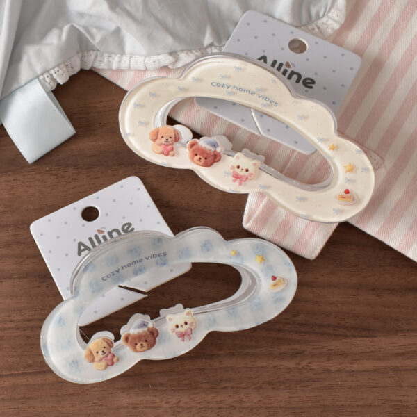 oly-64ecd192367619daf23ecdc4ddcd5801 Wholesale Acrylic Hair Claw Clip with Cute Bear Nightcap Design Chic Fashion Accessory for Women