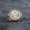 oly-6516193e7356b680f055a763a730867d Wholesale Retro Face Ring Gold Alloy Adjustable Jewelry Accessory Gift
