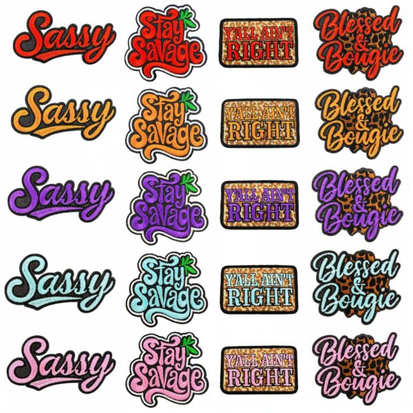 Wholesale Leopard Print English Alphabet Embroidered Patches - Set of 20 Fashion Iron-On Decorative Accessory for Clothing Bags Boutique Gift
