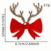 oly-65360cd1621b4df1651c9a880c88aa40 Wholesale Christmas Bow Embroidered Patch Decorative Fashion Accessory for Gift or Boutique Resale