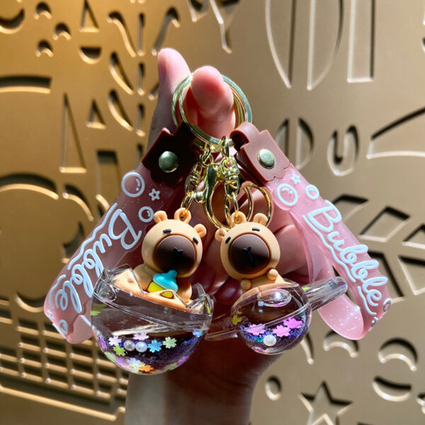 Wholesale Acrylic Capybara Keychain Oil Pendant Trendy Bag Charm Boutique Resale Gift