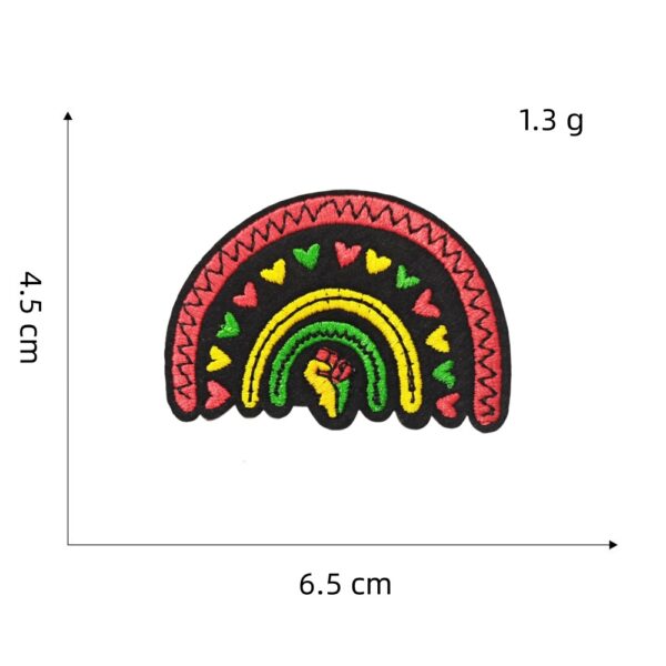 oly-654c846437f8c69926d2a00623e22f22 Wholesale Embroidered Rainbow Heart Patch Decorative Accent for Hats Bags