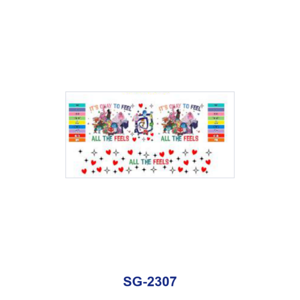 Wholesale 8pcs Mixed Butterfly Mood Cartoon Floral Quote Print 3oz Cup Stickers Wrap OLY Exclusive