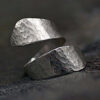 oly-6567b383390d269b68a8206d19835601 Wholesale Retro Style Irregular Texture Adjustable Silver Alloy Ring Jewelry Accessory
