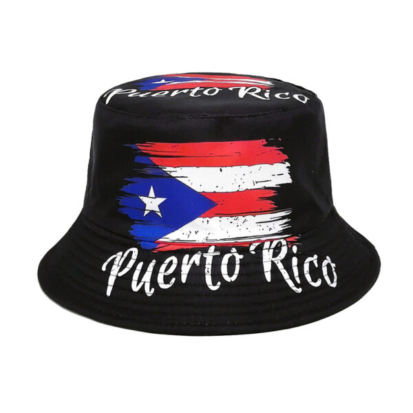 Wholesale Stylish Puerto Rico Flag Fisherman Hat Reversible Unisex Sun Protection Beach Hat