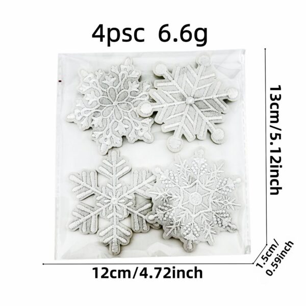oly-657e89dfd207321cfe56da25da71414e Wholesale Embroidered Christmas Snowflake Cloth Patch - Decorative Clothing Accessory for Adults