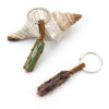 Wholesale Pastoral Style Hand-Woven Crystal Keychain Pendant - Metal & Natural Crystal Bag Charm for Gift or Fashion Accessory