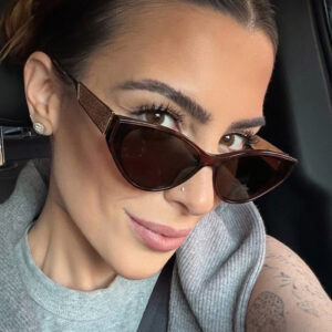 oly-659ce06dcba8557c6b613b684054304d Wholesale Y2K Cat Eye Retro Sunglasses with Ring Detail UV400 Fashion Sun Protection