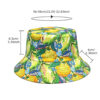 Wholesale Pineapple Print Reversible Bucket Hat Stylish Sun Protection Accessory for Summer Beach