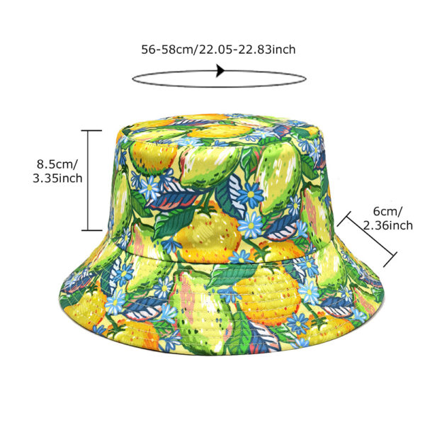 Wholesale Pineapple Print Reversible Bucket Hat Stylish Sun Protection Accessory for Summer Beach